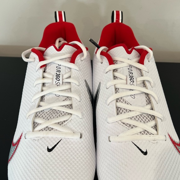 SAMPLE Nike Vapor Edge Speed 360 Ohio State PE White Football Cleats Size 9.5
